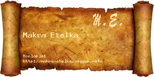 Makra Etelka névjegykártya